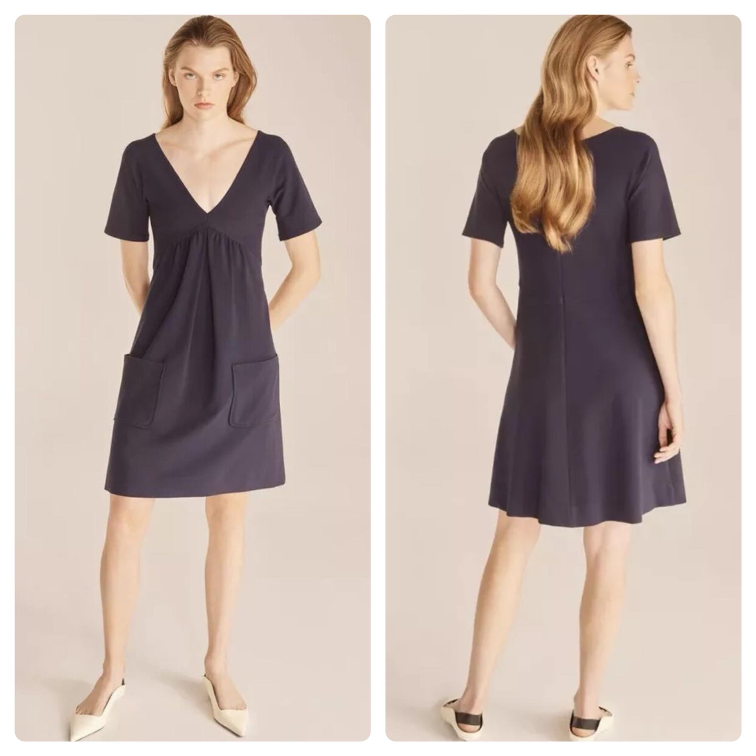 Rebecca Taylor NWT Short Sleeve Shift Dress With Pockets in Navy blue Size  XS
