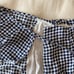Navy blue gingham two piece set