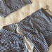 Navy blue gingham two piece set