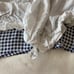 Navy blue gingham two piece set