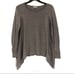 Joie Leticia B. Shark Bite Sweater Gray Size Large