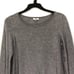 Joie Leticia B. Shark Bite Sweater Gray Size Large