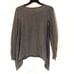 Joie Leticia B. Shark Bite Sweater Gray Size Large