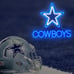 Cowboy Neon Sign - Dimmer Cowboys Pentagram Neon Light 13.7 X 12.5 Inch