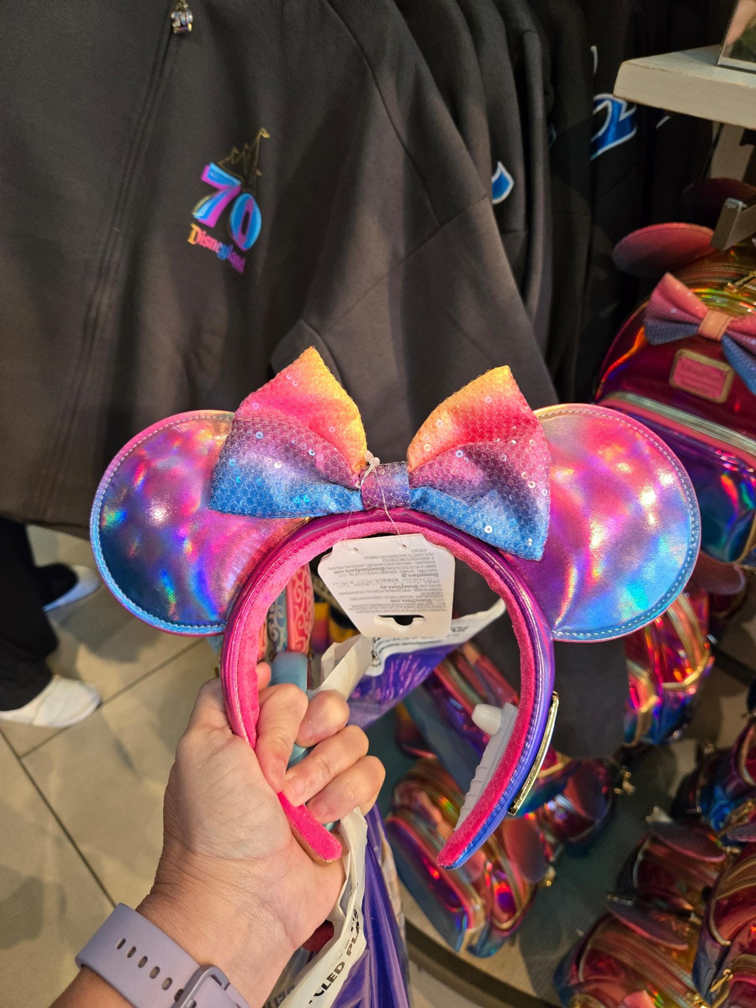 Disneyland Resort Celebrate Happy, Colorful, Sequined Bow Headband