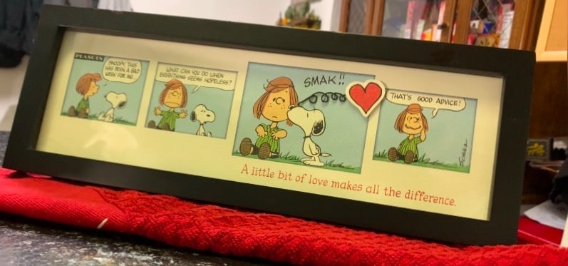 Vintage Hallmark Peanuts Framed Artwork