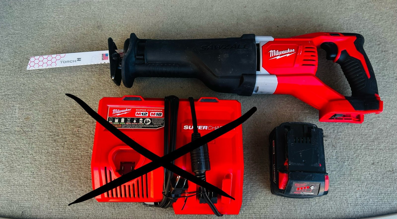 Milwaukee M18 FUEL SUPER Sawzall Cordless Reciprocating Saw Kit 18 Volt