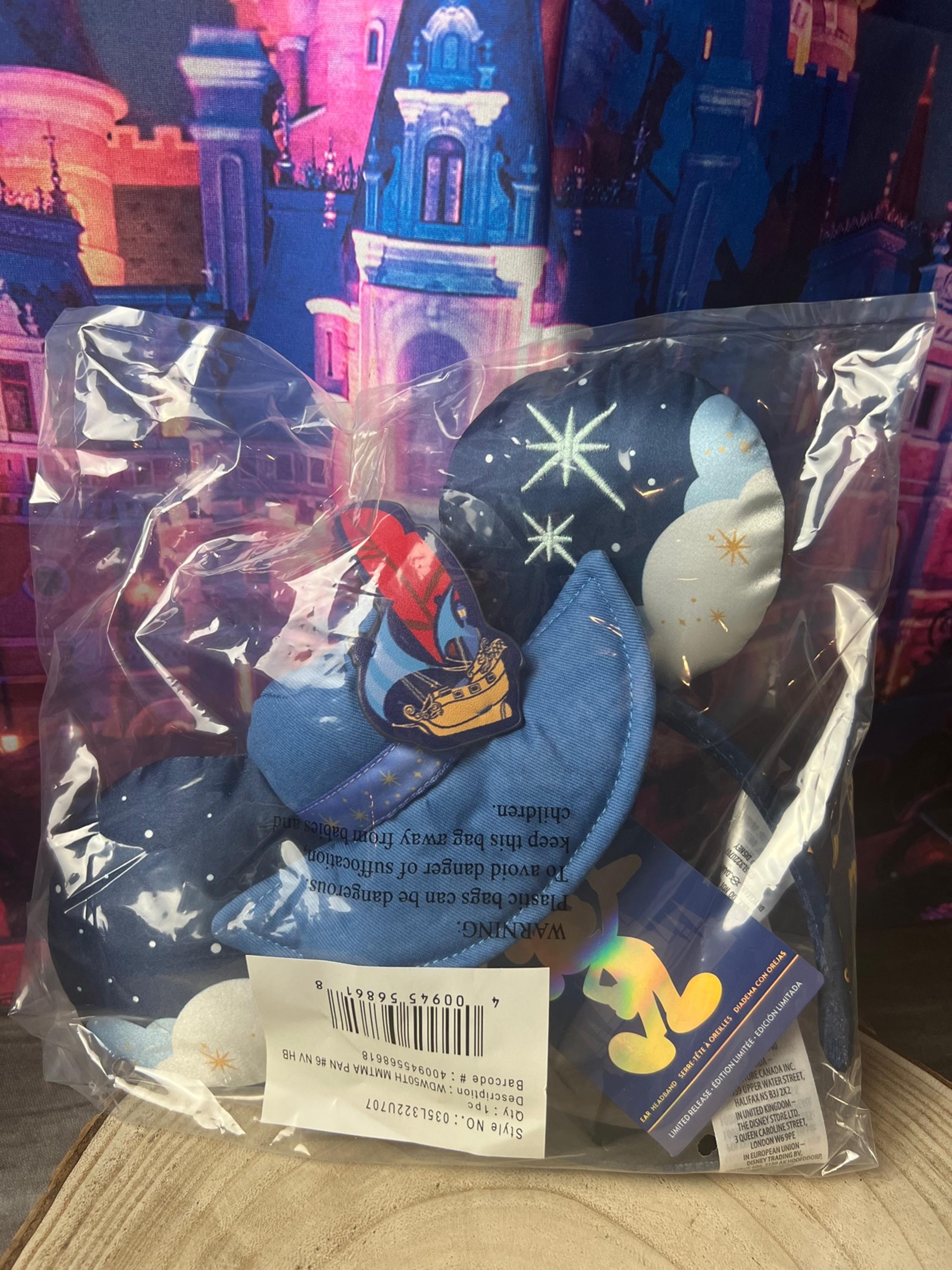 world 50th Mickey Mouse peter Pam flight main attraction headband ears - Disney