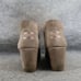 Toms Shoes Womens 7 Bootie Wedge Desert Lace Up Chukka Leather Casual Taupe Kala