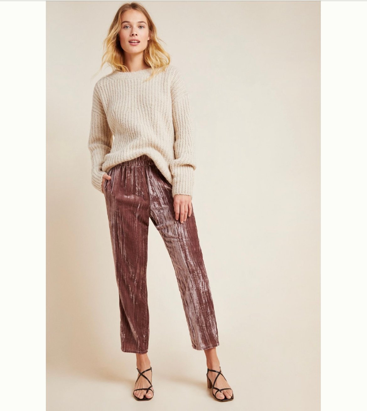 Tina + Jo Josephine Velvet Tapered Trousers
