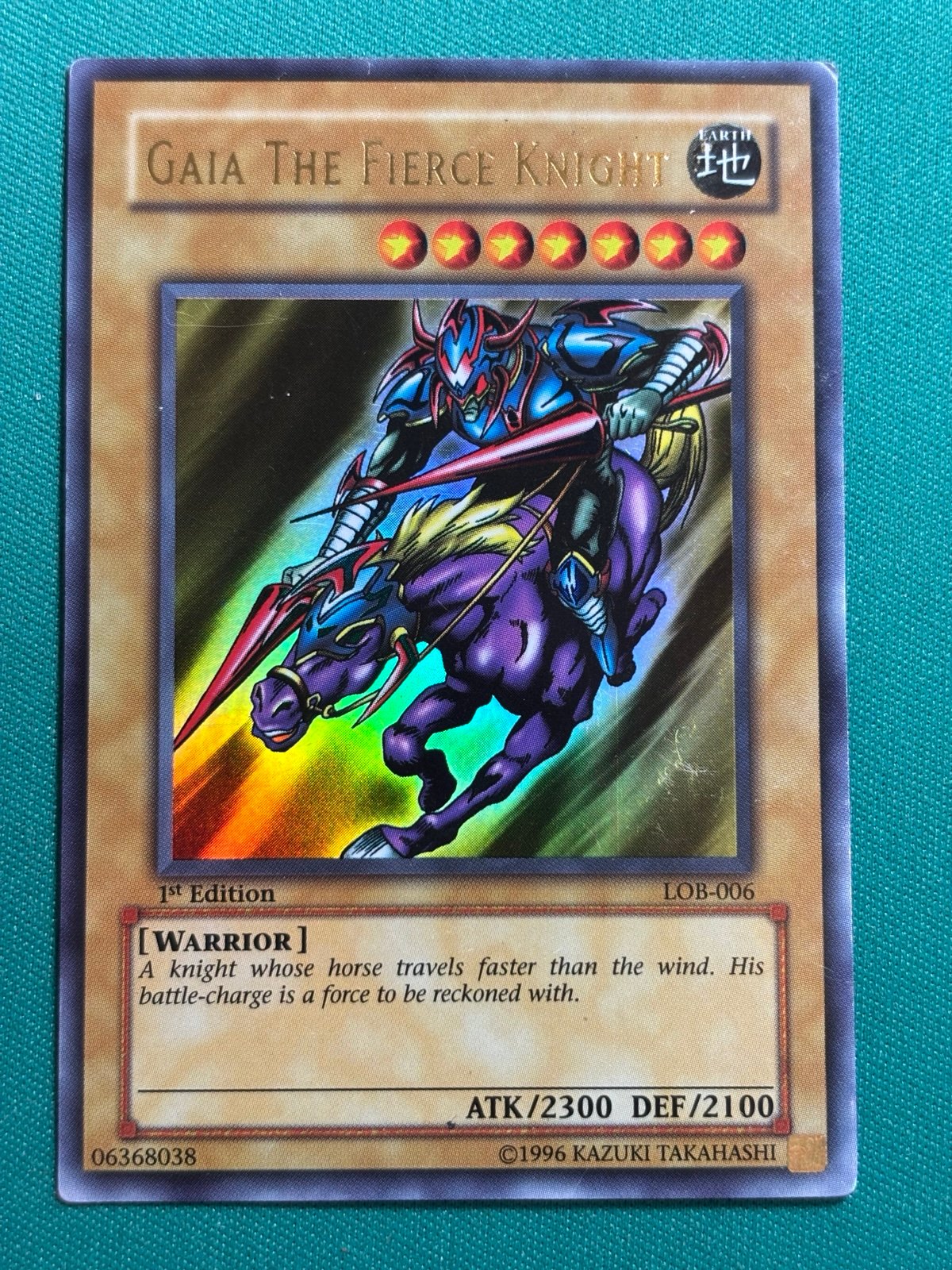 Asian English - 1st Edition - Gaia The Fierce Knight - LOB - Yu-Gi-Oh! - Yugioh