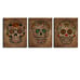 NWT Sugar Skull Vintage Abstract Canvas Art