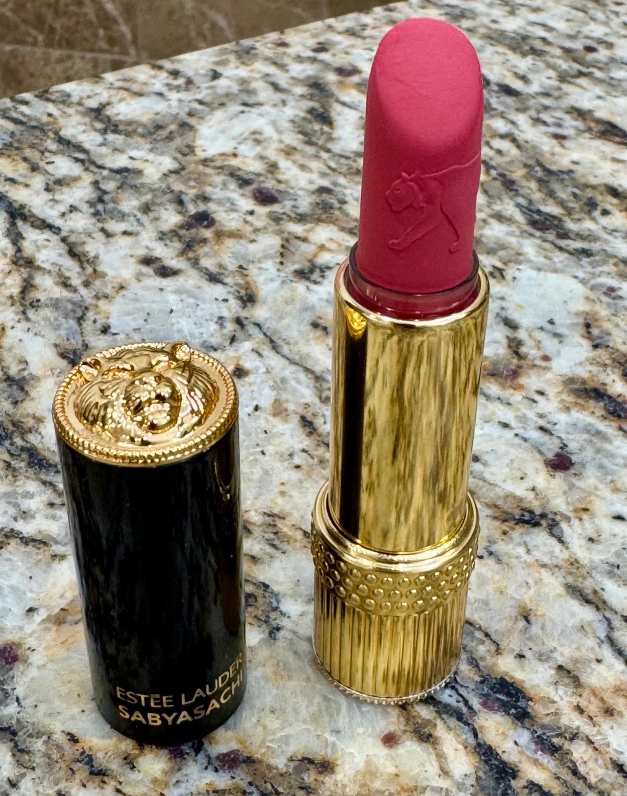 Estée Lauder and Sabyasachi Limited edition collaboration lipstick in Coral