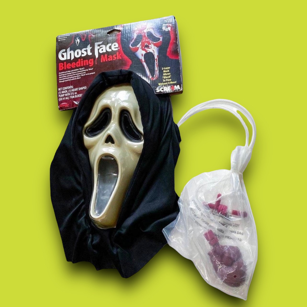 Scream 4 Movie Ghostface Bleeding Halloween Mask 2010 Fun World Ghost Face