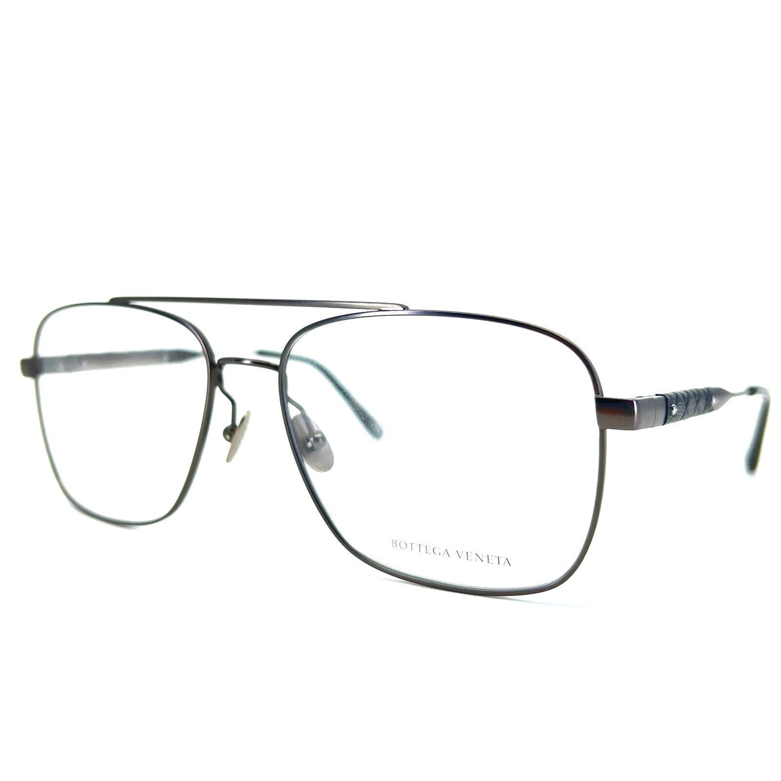 Bottega Veneta BV0048O 003 Eyeglasses Frames Metal Silver Full Rim 58-17-145