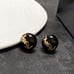 black pearl earrings