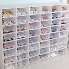 24 PACK of Foldable Shoe Box Storage