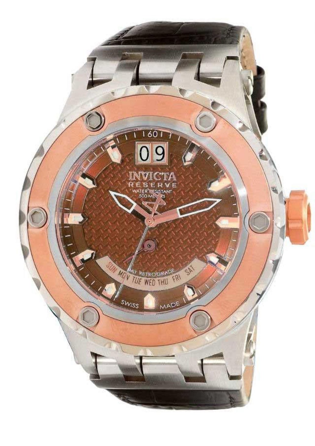Invicta Men's 10099 Reserve Specialty Subaqua TT Rose Gold Plated Brown Dial Ret
