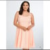 Torrid georgette lace inset dress peach/coral 16