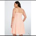 Torrid georgette lace inset dress peach/coral 16