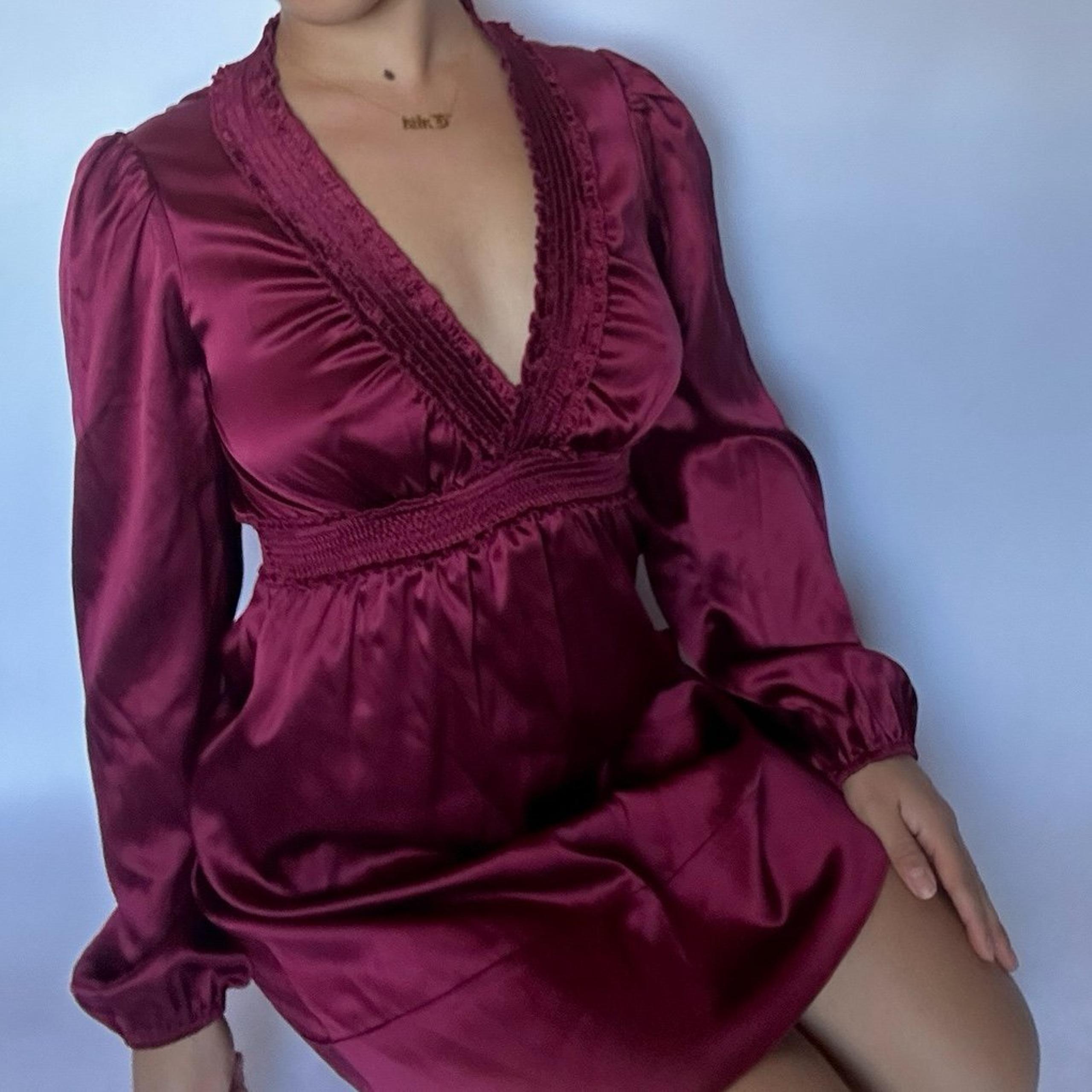 Red Silk Mini Dress
