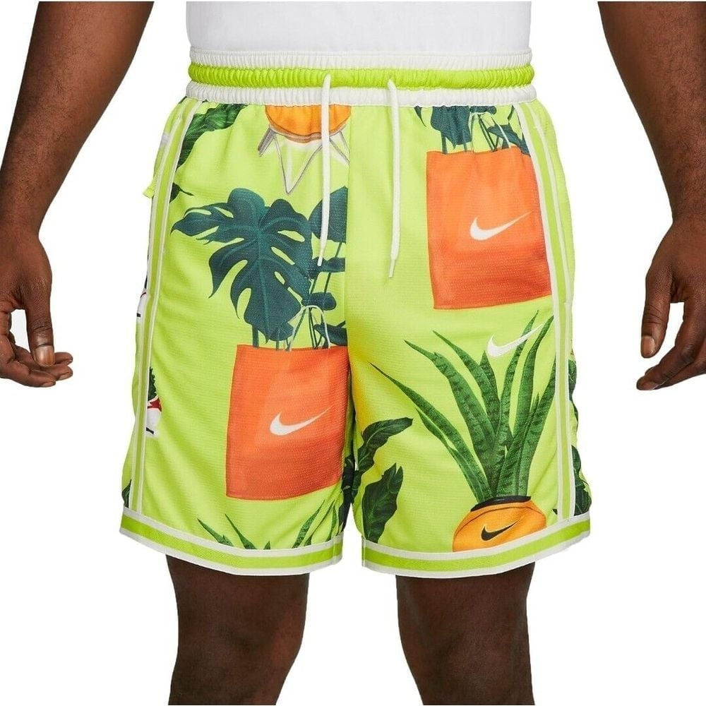 Nike Athletic Gym Shorts DNA+ Court Basketball Lime Green DV9615-321 Men's 2XL