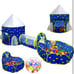 3 piece blue star play tent, tunnel and ball pit