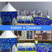 3 piece blue star play tent, tunnel and ball pit