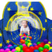 3 piece blue star play tent, tunnel and ball pit