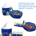 3 piece blue star play tent, tunnel and ball pit