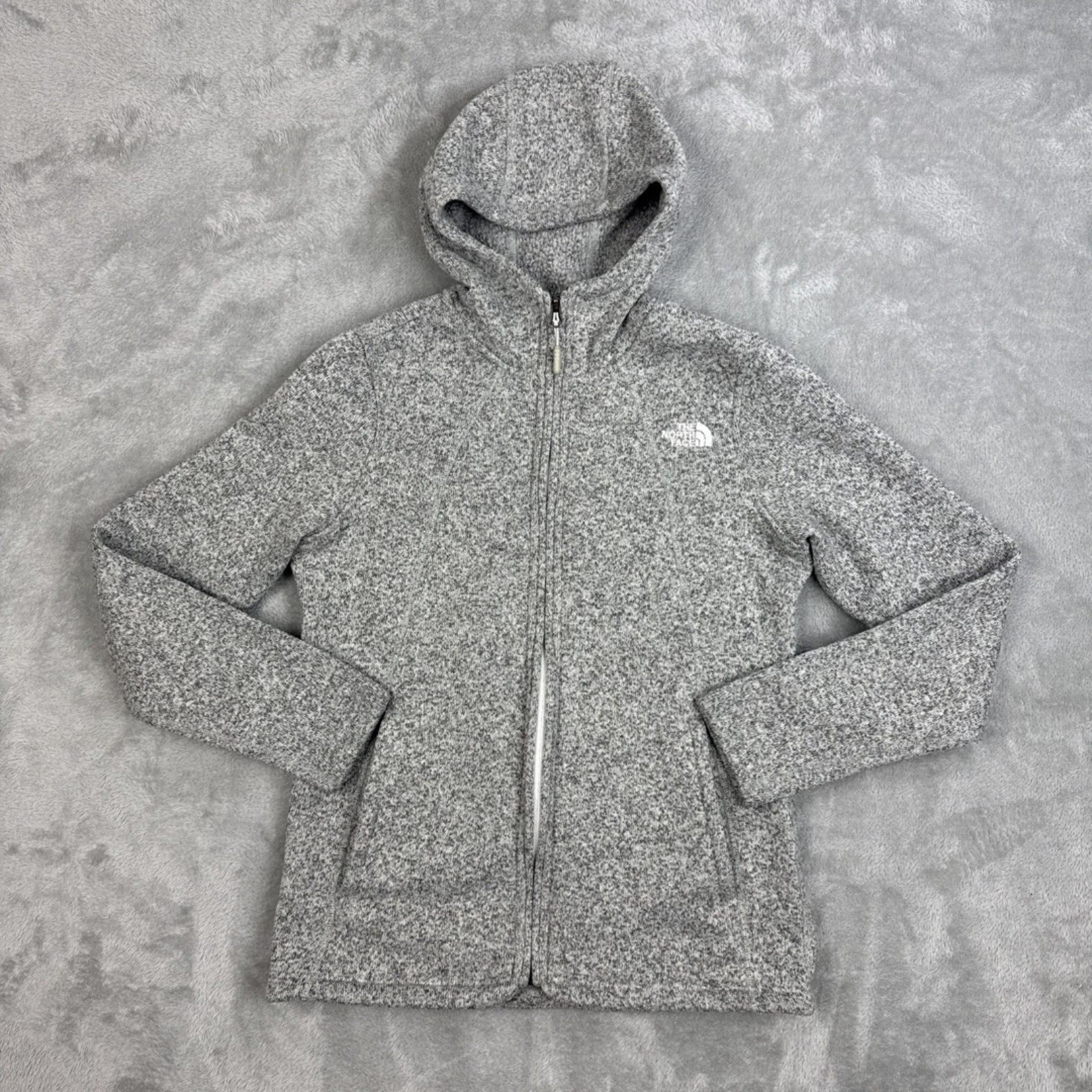 The North Face Full Zip Hoodie Jacket Women's Size Medium Gray Crescent