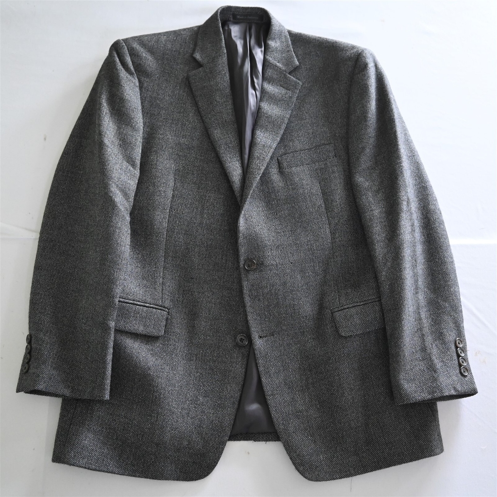 Lauren Ralph Lauren 42R Gray Soft Tweed 100% Wool Blazer Suit Jacket Sport Coat