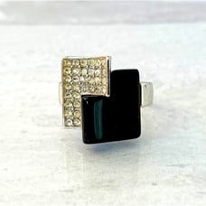 Trifari Modernist Pave Ring