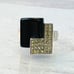 Trifari Modernist Pave Ring
