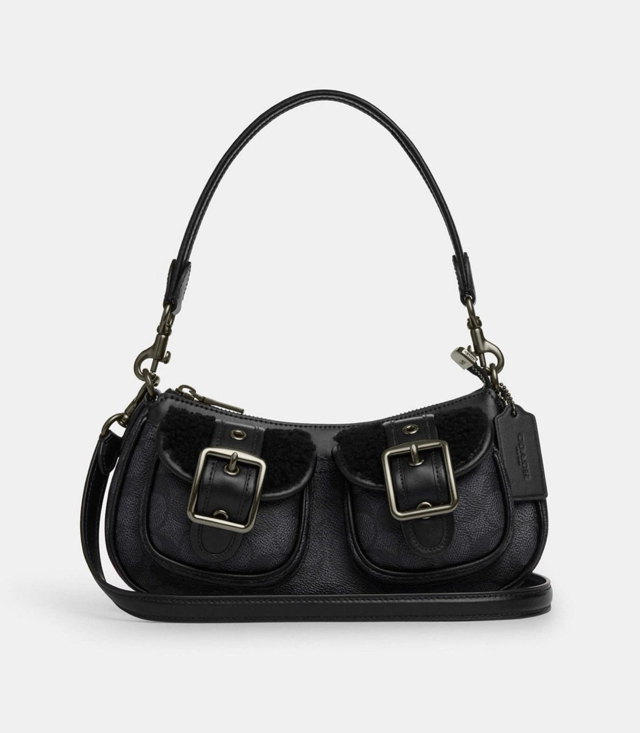 NWT Coach CY658 Ashton Baguette Bag In Signature Canvas