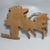 Wood Intarsia Rickshaw Wall Hanging Horse Cart Oriental 22''