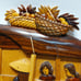 Wood Intarsia Rickshaw Wall Hanging Horse Cart Oriental 22''