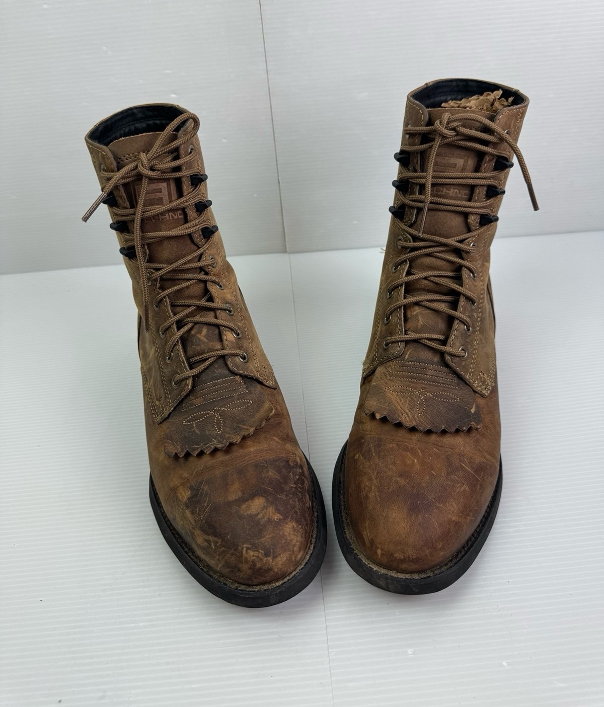 Ariat Heritage 32525 Distressed Lace Up Work boots Men’s 8.5D Leather Brown