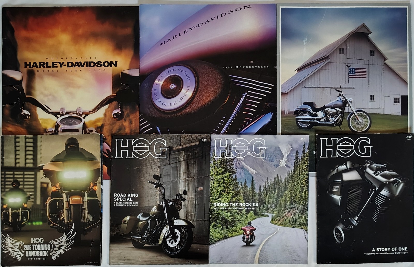 Harley Davidson Lot of 7 Magazines - Motorcycle Promo Booklets