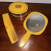 Vintage Art Deco Ivory Celluloid Vanity Set-Mirror/comb/EMBOSSED MONOGRAM