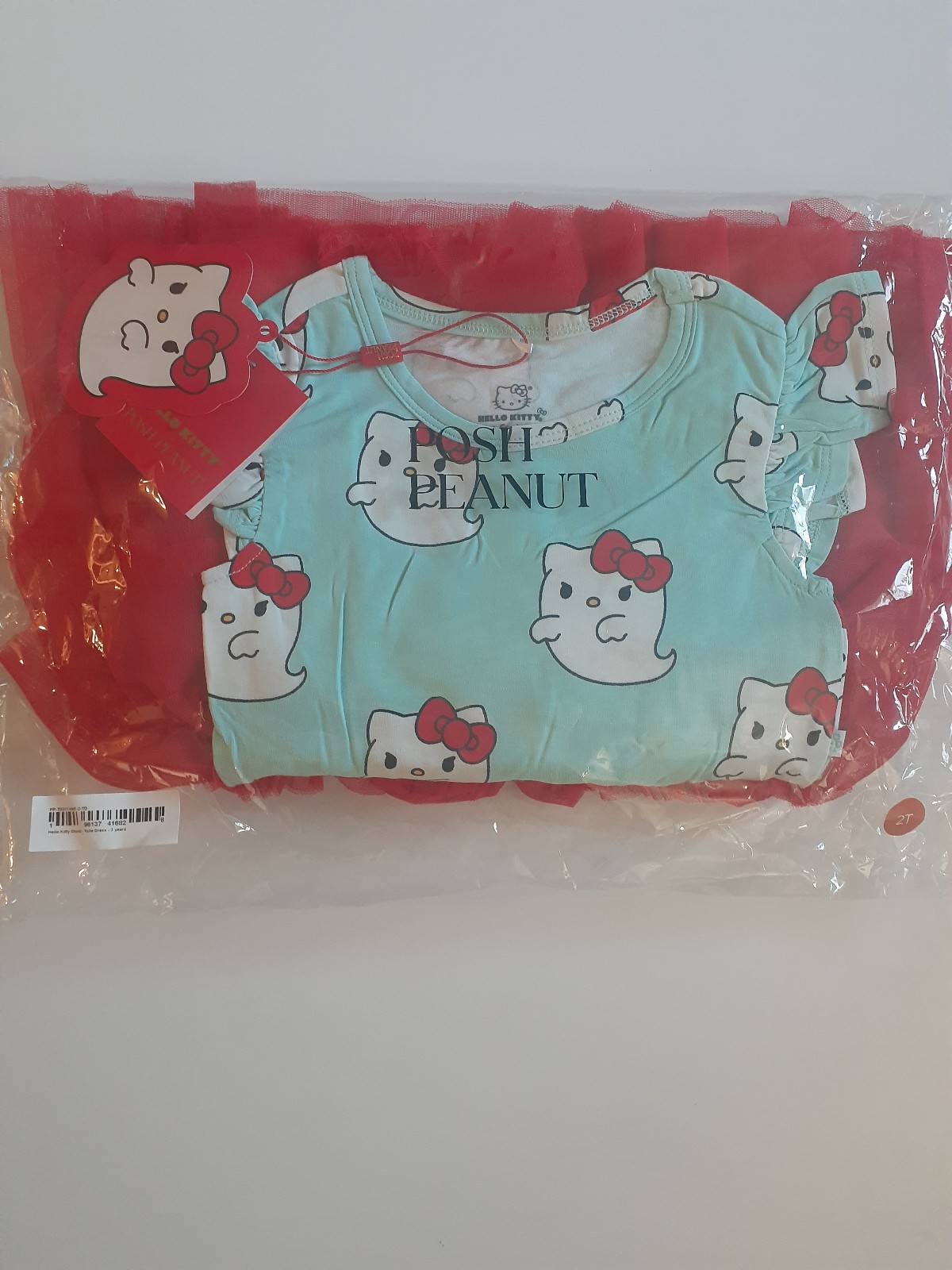 Posh Peanut × Hello Kitty Ghost Tulle Dress - 2T - Glow In The Dark - NWT