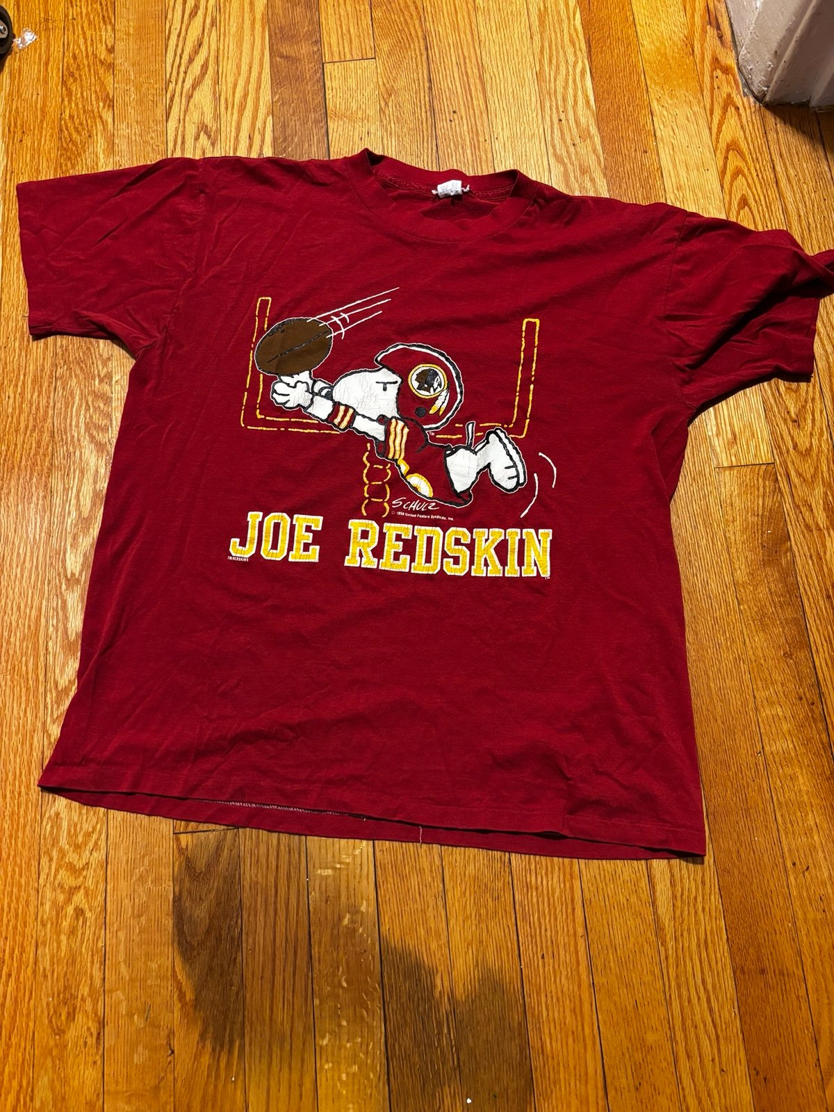 Vintage Peanuts “Joe Redskin” Snoopy Washington Redskins T-Shirt Large artex