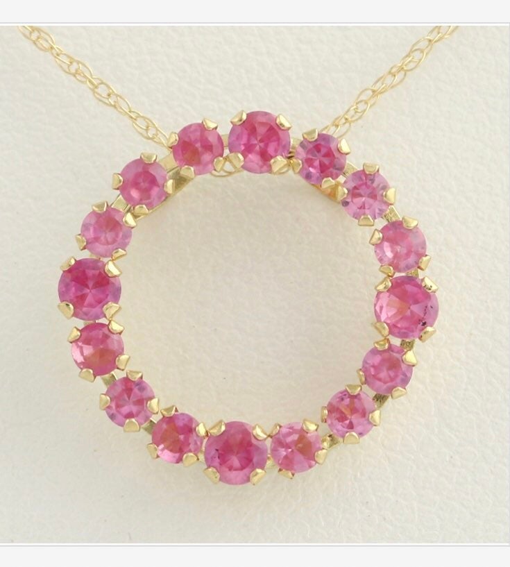 NEW Pink Sapphire Pendant/ Necklace
