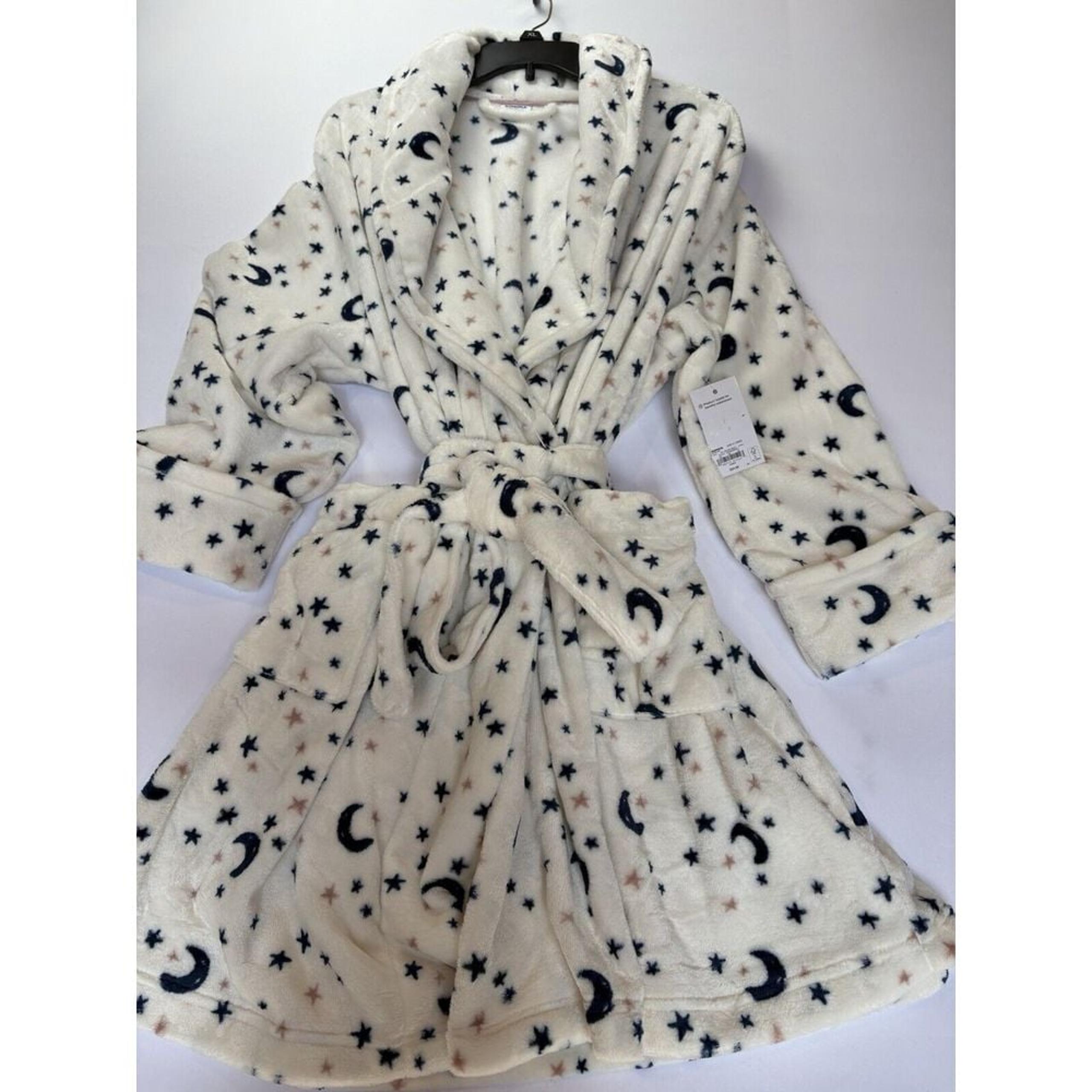 Comfy Stars & Moon Sonoma XL Long Sleeve Resort Wear Cozy Robe Blue, Gold, White