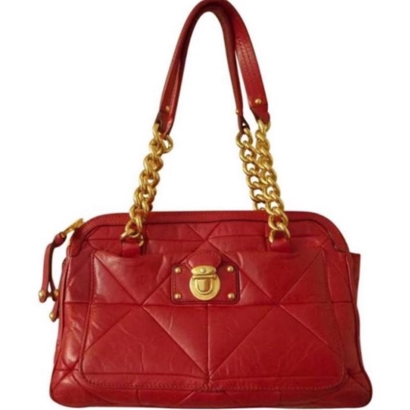Marc Jacobs Quilted Satchel Cherry tart