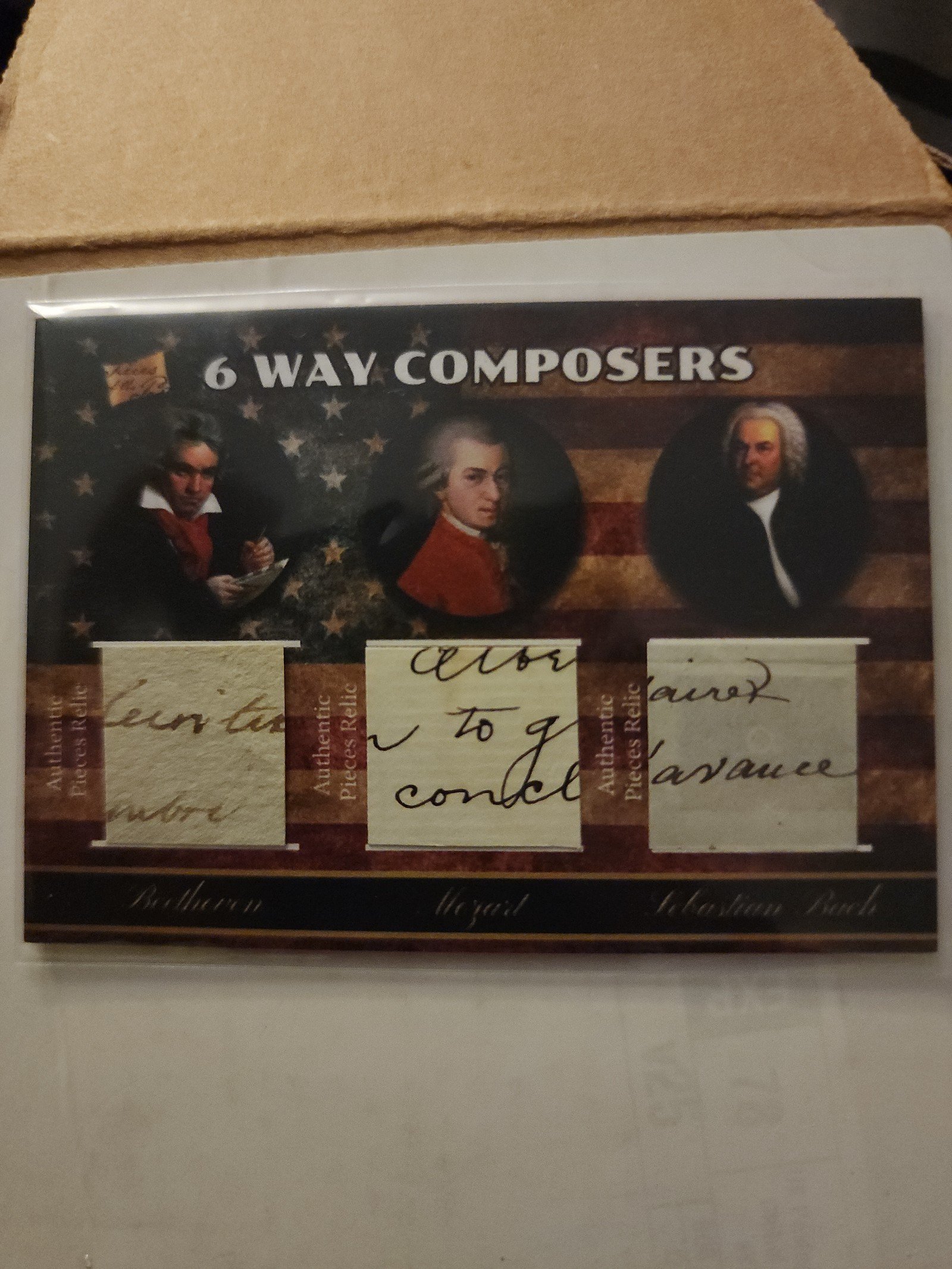 6 way composer collectors card