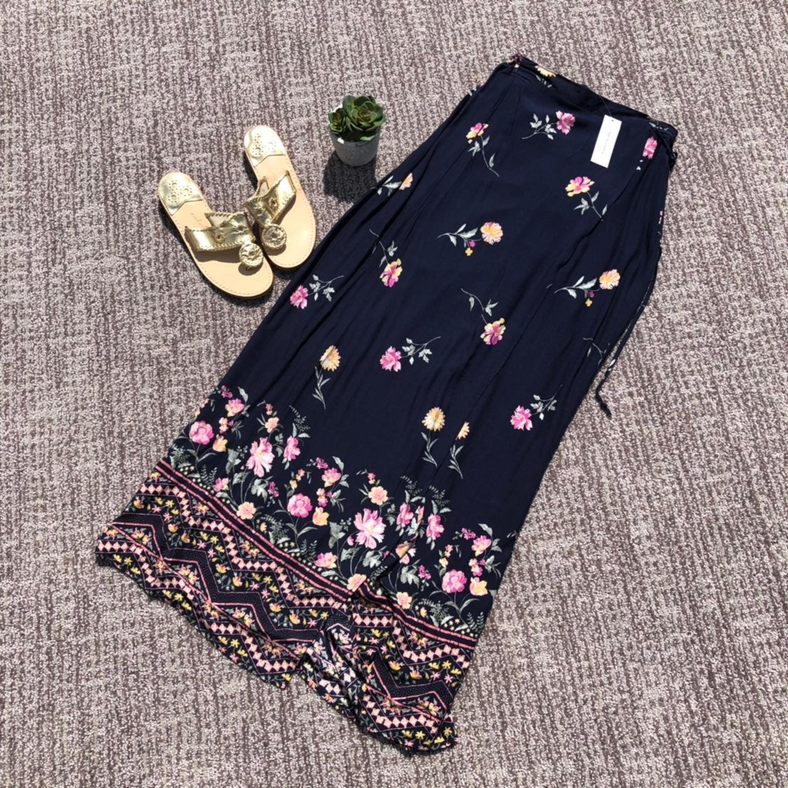 Floral Maxi Wrap Skirt