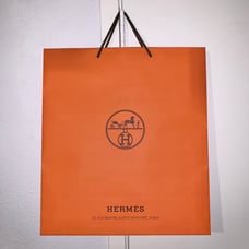 Large Hermes orange gift paper shopping bag