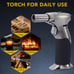 Kitchen Torch Gray, Dual Flame Butane Torch Gun for Candles And Creme Brulee & M