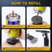 Kitchen Torch Gray, Dual Flame Butane Torch Gun for Candles And Creme Brulee & M